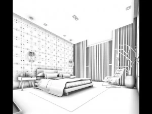 stylish master bedroom design 28 3D Model