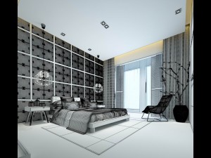 stylish master bedroom design 28 Modello 3D