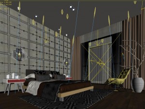 stylish master bedroom design 28 Modello 3D
