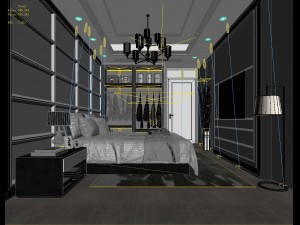 stylish master bedroom design 29 3D Model
