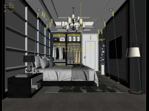 stylish master bedroom design 29 3D Model