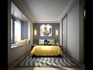 stylish master bedroom design 31 3D Model