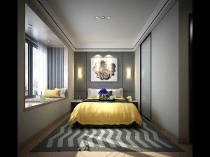 stylish master bedroom design 31 3D Model