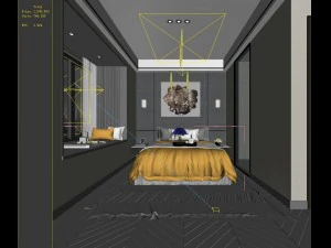 stylish master bedroom design 31 3D Model
