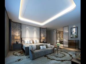 stylish master bedroom design 32 Model 3D