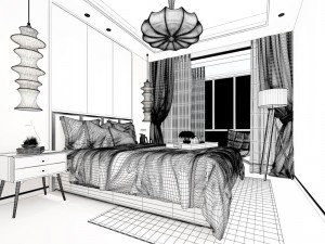 stylish master bedroom design 33 Model 3D