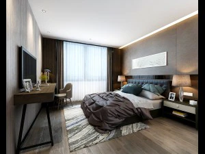 Stilvolles Hauptschlafzimmerdesign 34 3D Modell