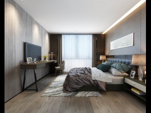 stylish master bedroom design 34 Model 3D