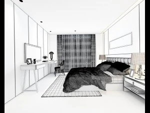stylish master bedroom design 34 3D Model