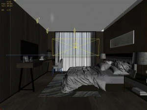 stylish master bedroom design 34 3D Model