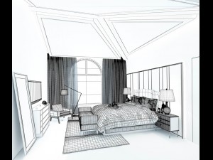 stylish master bedroom design 36 Modèle 3D