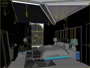 stylish master bedroom design 36 3D Model