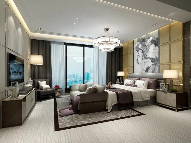 stylish master bedroom design 37 3D Model .c4d .max .obj .3ds .fbx .stl .blend 