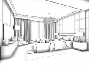 stylish master bedroom design 37 3D Model