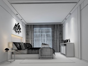 stylish master bedroom design 38 3D-Modell