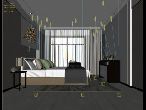 stylish master bedroom design 38 3D Model