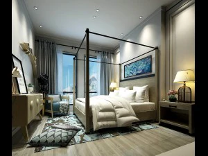 スタイリッシュなマスターベッドルームのデザイン 39 3Dモデル