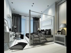stylish master bedroom design 39 3D Model