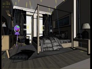 stylish master bedroom design 39 3D Model