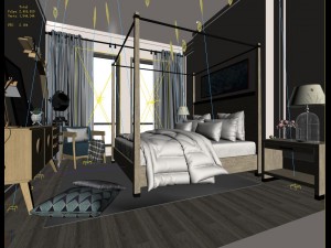 stylish master bedroom design 39 3D 模型