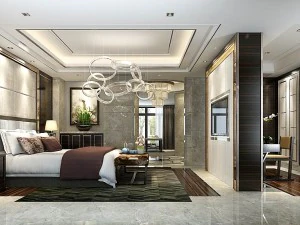 elegante dise&ntilde;o de dormitorio principal 40 Modelo 3D