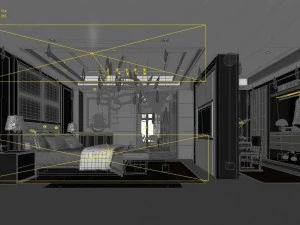 stylish master bedroom design 40 3D Model