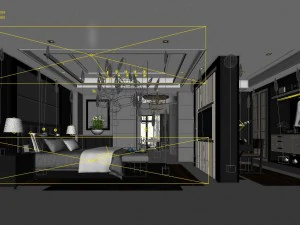 stylish master bedroom design 40 3D Model