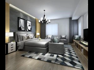 şık ana yatak odası tasarımı 41 3D Model