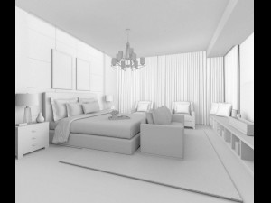 stylish master bedroom design 41 3D 모델