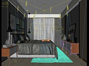 stylish master bedroom design 42 3D Model