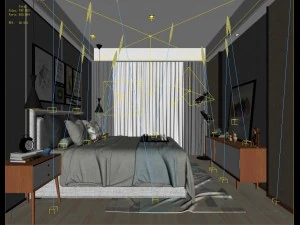 stylish master bedroom design 42 3D Model