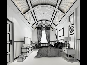 stylish master bedroom design 43 Model 3D
