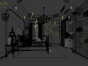 stylish master bedroom design 44 3D Model