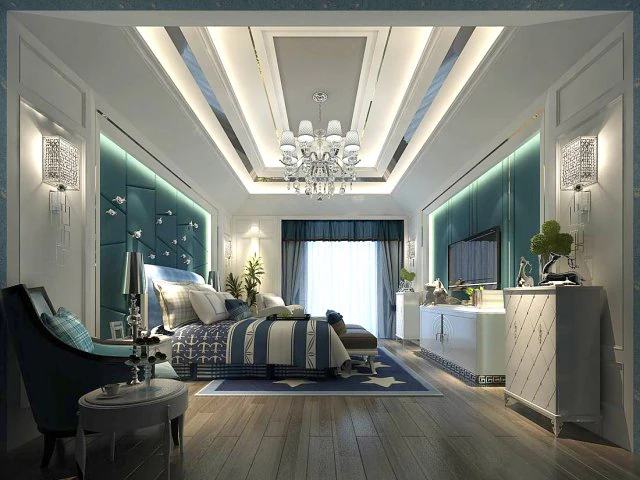 stylish master bedroom design 46 3D Model .c4d .max .obj .3ds .fbx .stl .blend