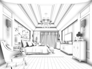 stylish master bedroom design 46 3D Model