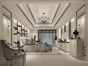 stylish master bedroom design 46 3D Model