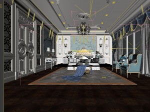 stylish master bedroom design 48 Modello 3D