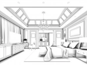 stylish master bedroom design 49 3D Model