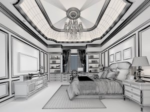stylish master bedroom design 50 3D Model