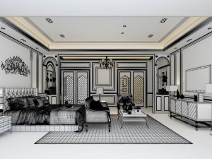 stylish master bedroom design 51 Modello 3D