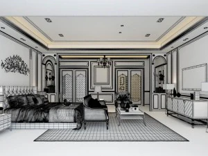 stylish master bedroom design 51 3D Model
