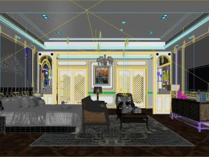 stylish master bedroom design 51 3D Model