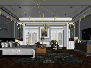 stylish master bedroom design 51 Modello 3D