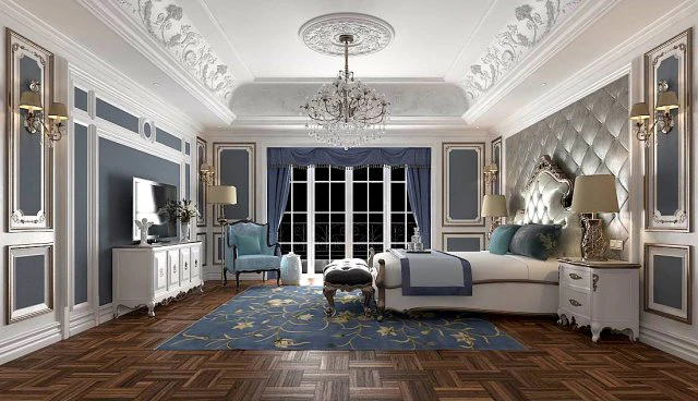 stylish master bedroom design 52 3D Model .c4d .max .obj .3ds .fbx .stl .blend