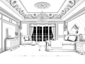 stylish master bedroom design 52 3D Model