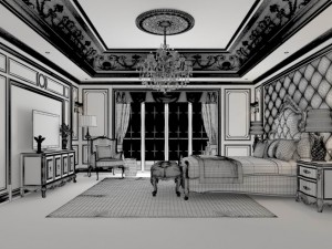 stylish master bedroom design 52 3D Модель