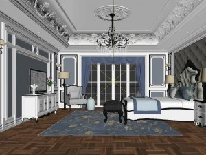 stylish master bedroom design 52 3D Model