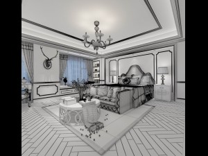 stylish master bedroom design 54 3Dモデル