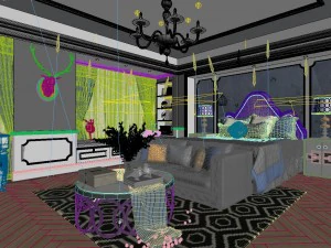 stylish master bedroom design 54 3D Model