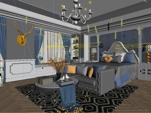 stylish master bedroom design 54 3Dモデル